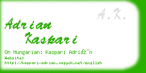 adrian kaspari business card